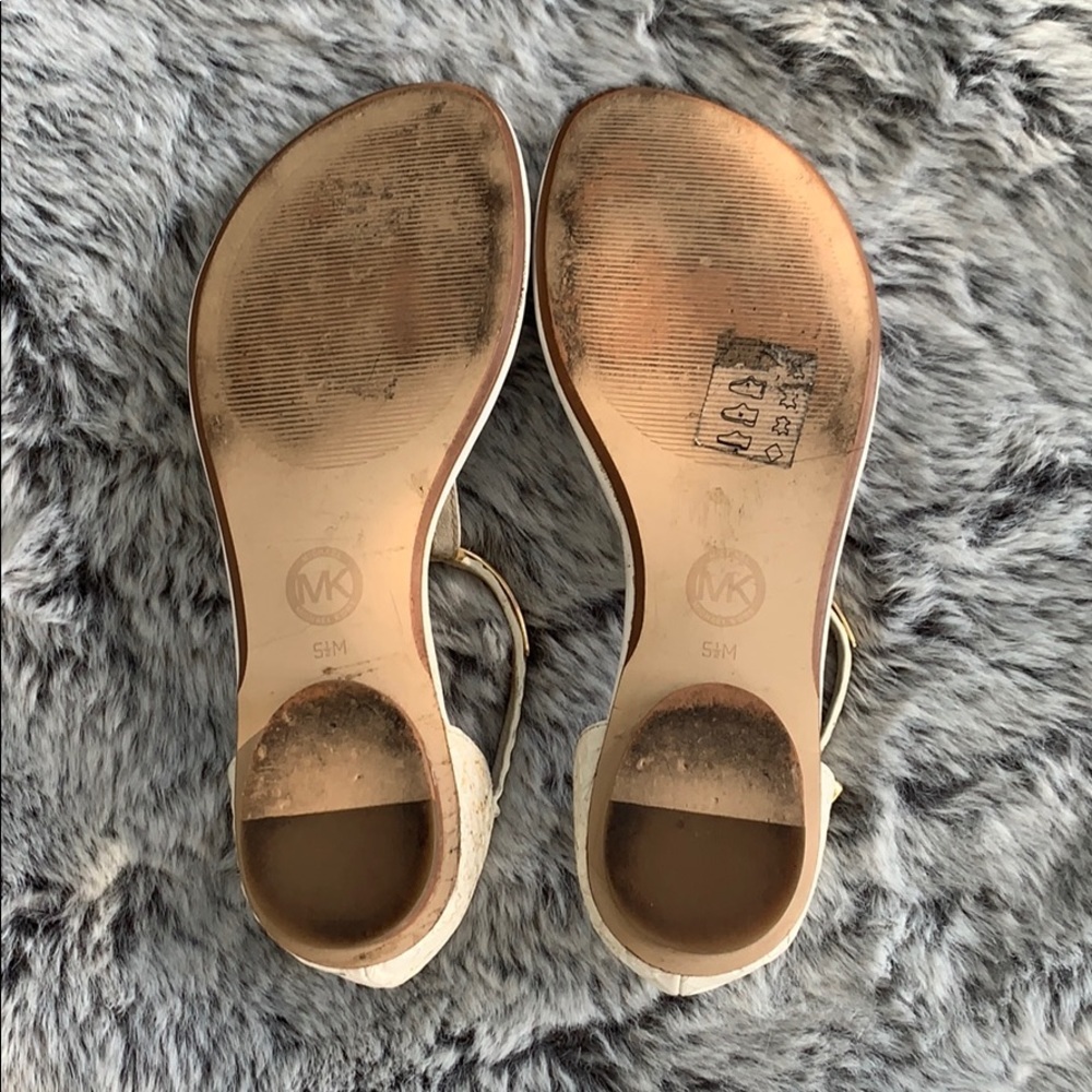 MICHAEL Michael Kors White Faux Snake Sandals 5.5 - Picture 6 of 9